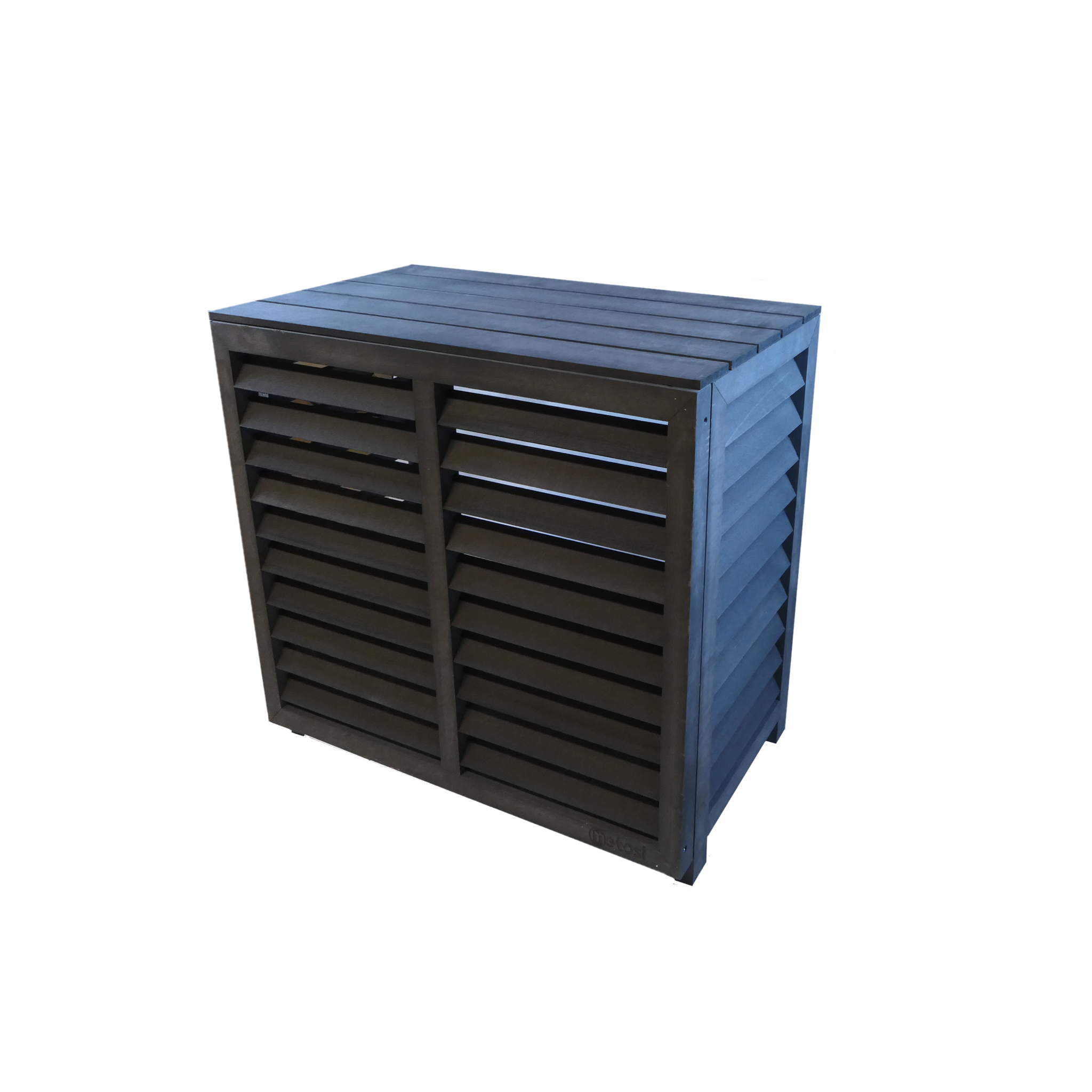 airco omkasting hout antraciet 1